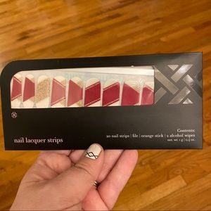Jamberry Lacquer Strips - Gold, Red, and Clear